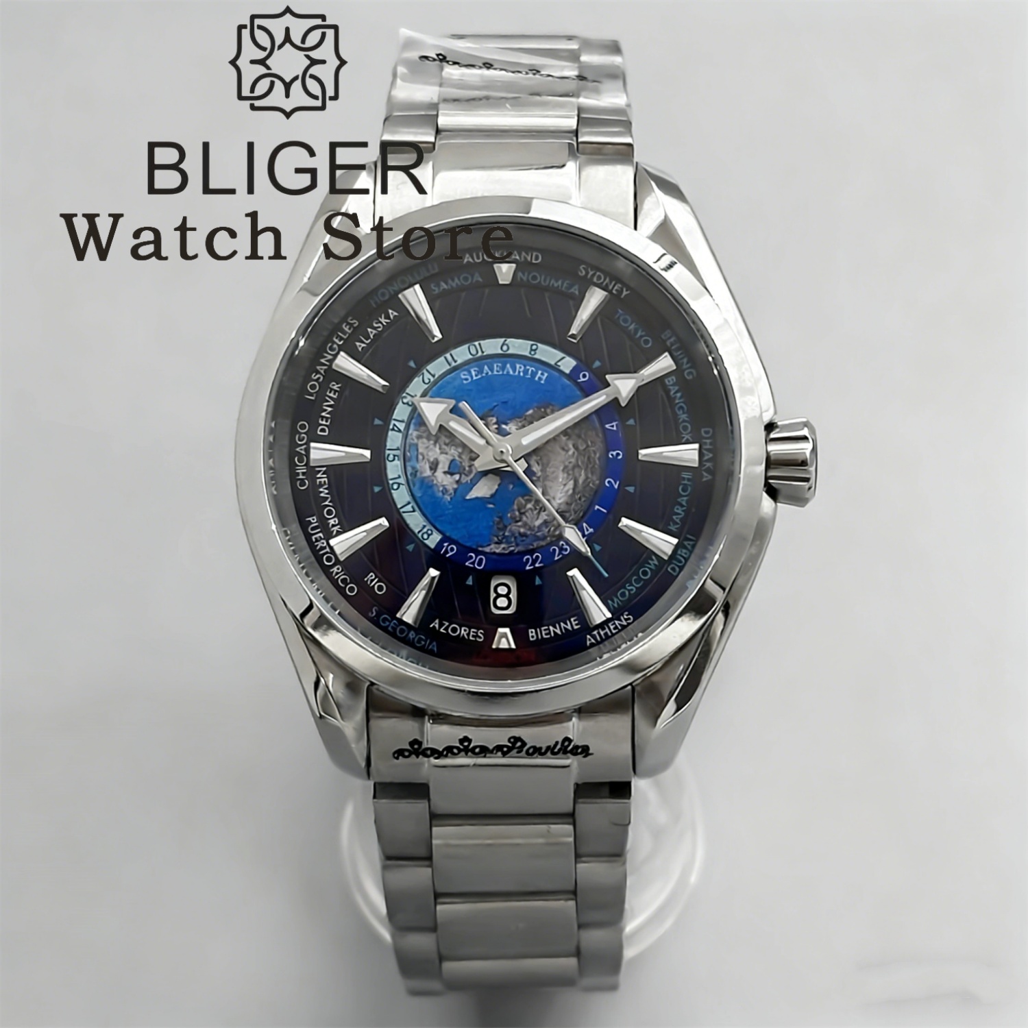Mens Fashion World - BLIGER 40 мм карта мира и