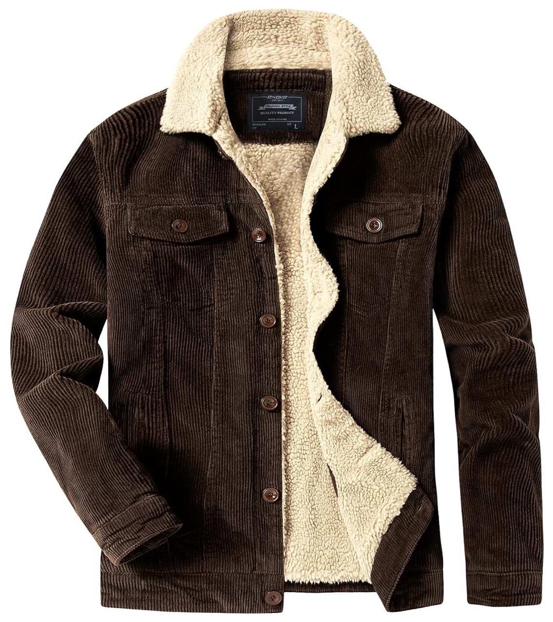 Corduroy Jacket Men - Зимняя вельветовая куртка мужская винтажная свободная