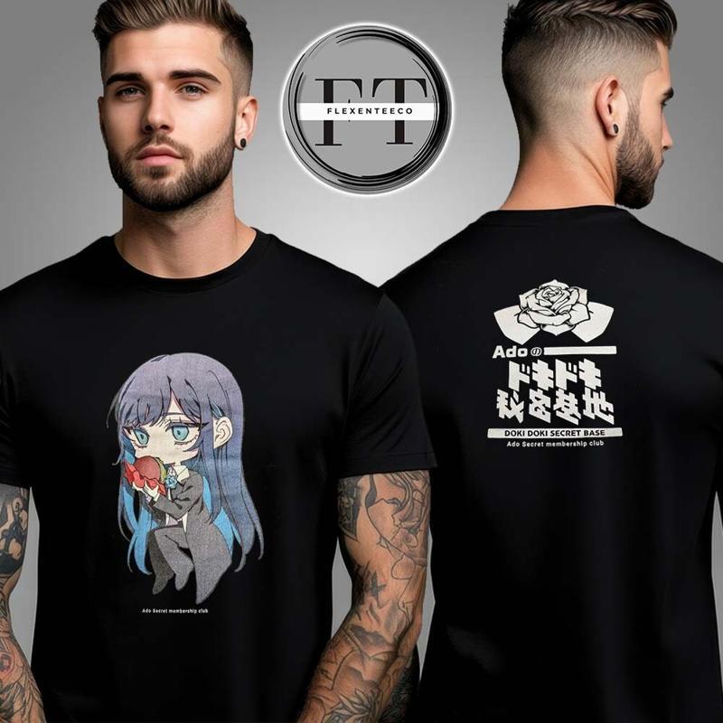 Mens Fashion World - Модная футболка унисекс Hibana DokkiDokki Ado