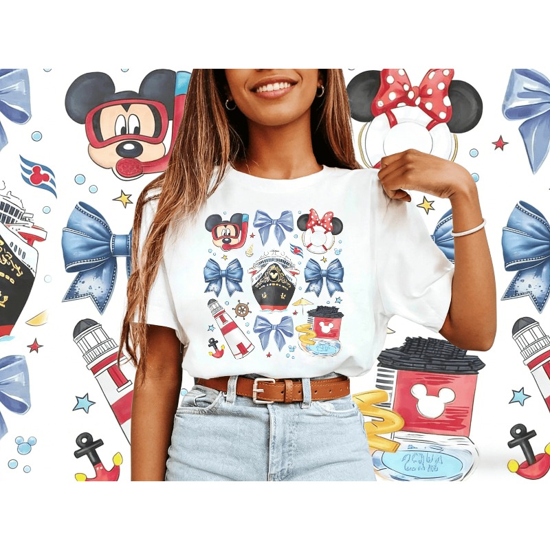 Mens Fashion Discord - Футболка Disney Cruise Mickey 2026, летняя