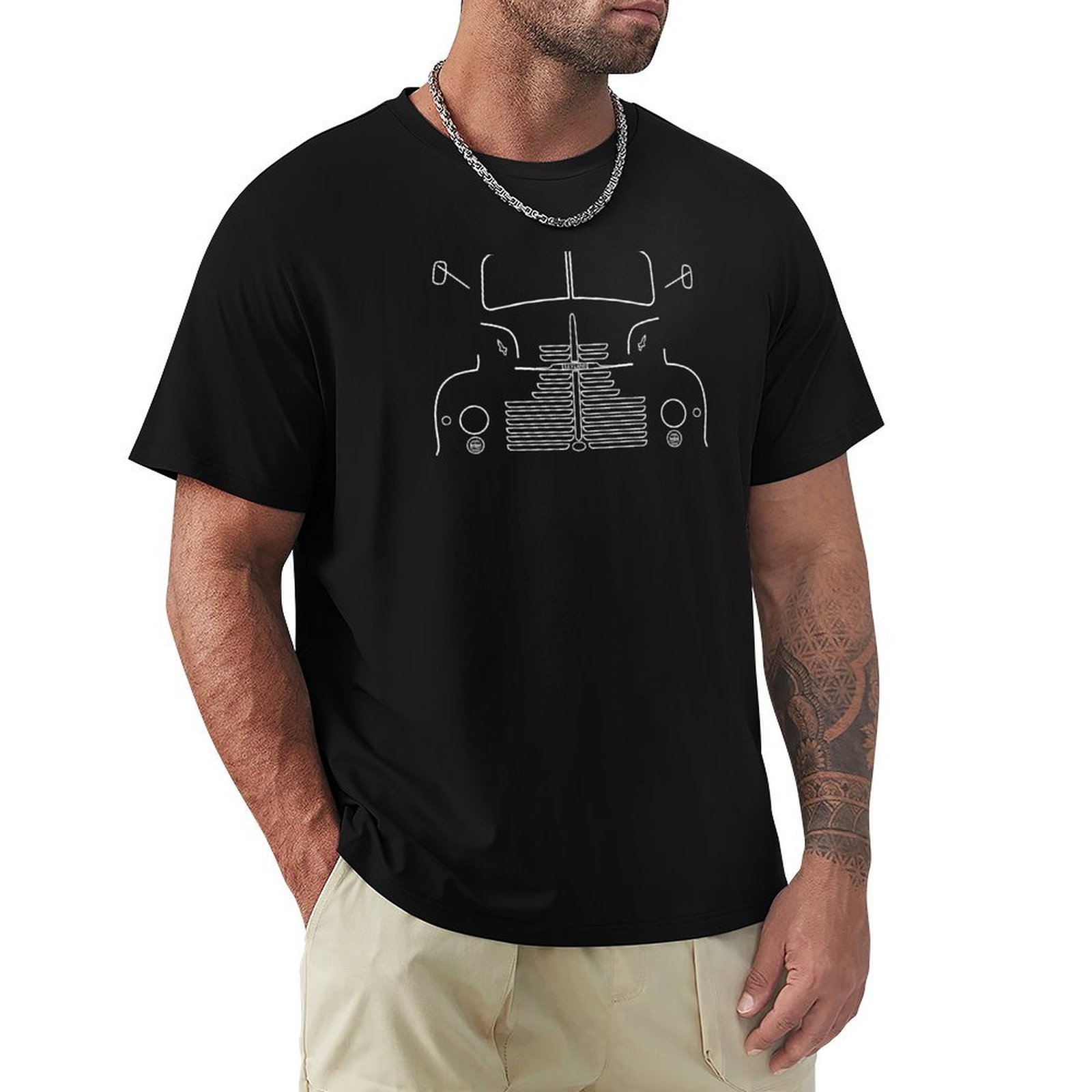 1950S Fashion Men'S - Футболка с изображением классического грузовика Leyland