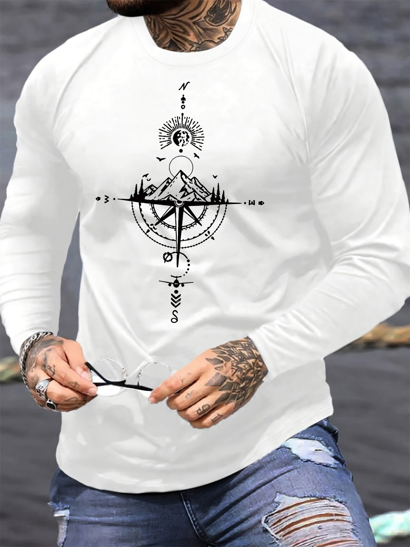 Men'S Fashion 2025 - Мужская свободная повседневная футболка из 100%
