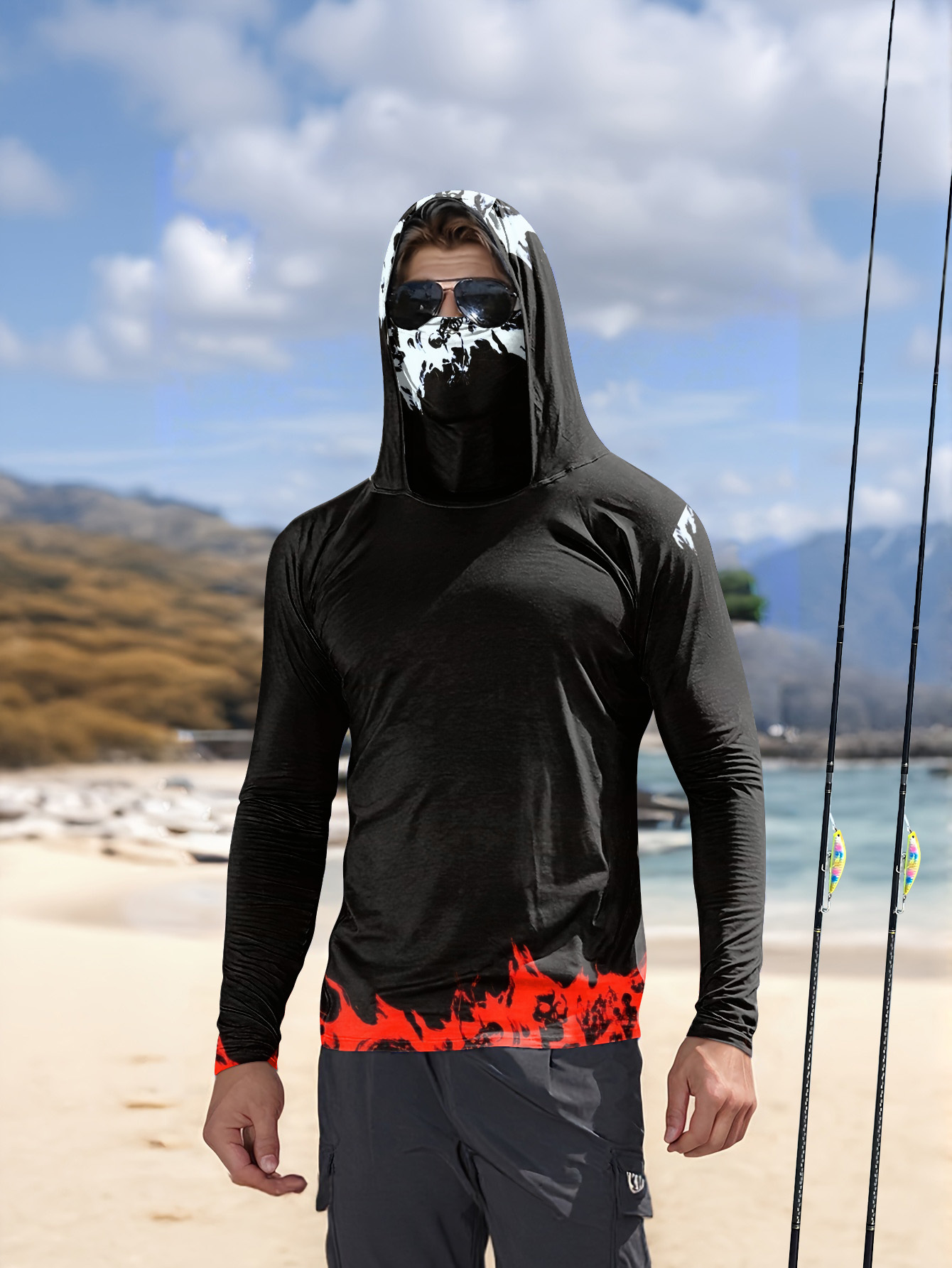 Men'S Fashion 2025 - Мужская рубашка для рыбалки с капюшоном,