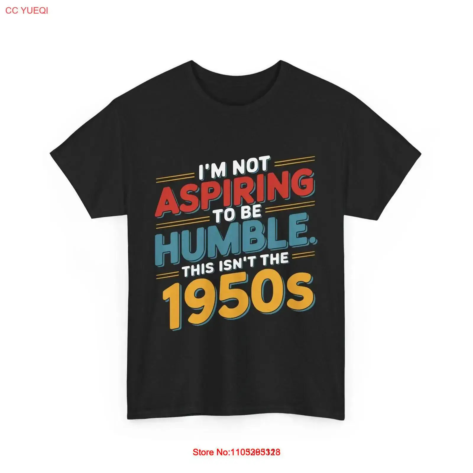 1950S Fashion Men'S - Футболка Not Aspiring To Be Humble