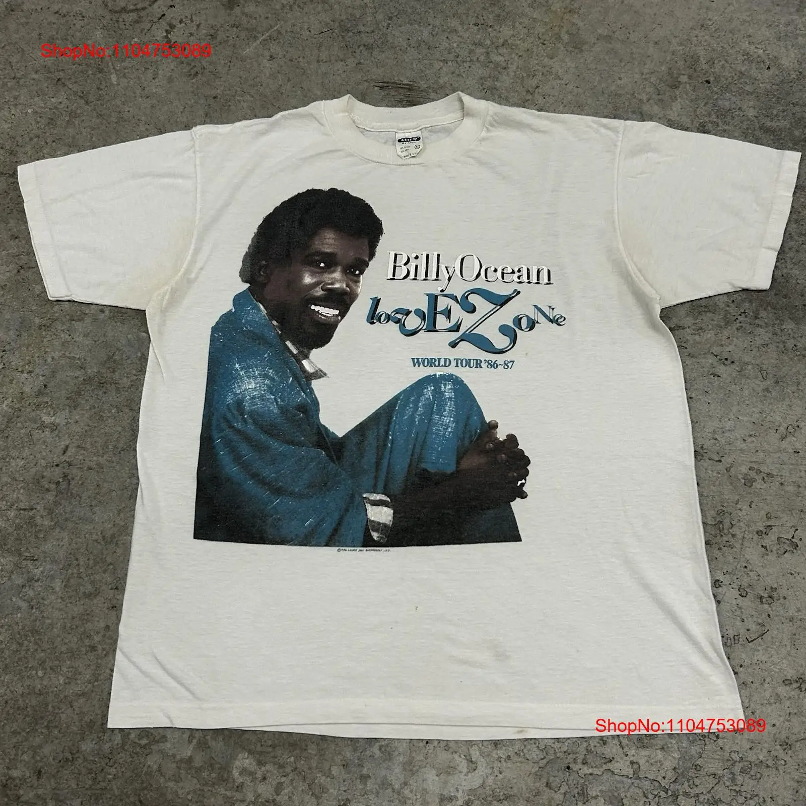 Mens Fashion World - Винтажная футболка Billy Ocean Band 80-х