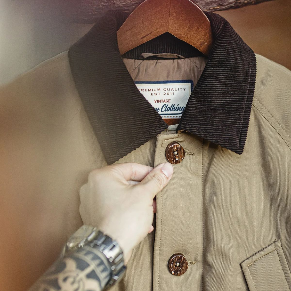 Винтажная куртка сафари с вель – обзор и цена Corduroy Jacket Men